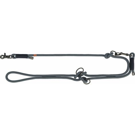 Guinzaglio regolabile per cane Trixie Soft Rope Nero Grigio S S/XL (1/5)