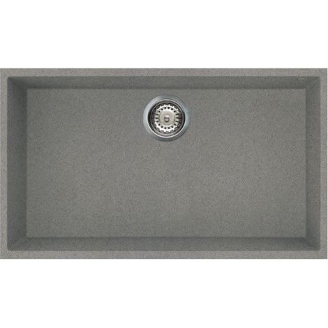 Reginox Elleci Quadra Titanium Kitchen Sink Granite Single Bowl Undermount Waste