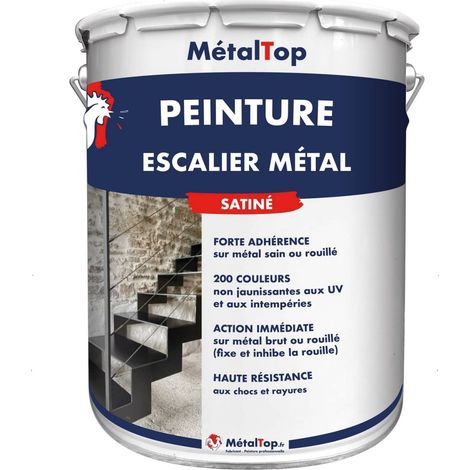 Peinture Escalier Metal - Vert olive - RAL 6003 - 5 L - Métaltop
