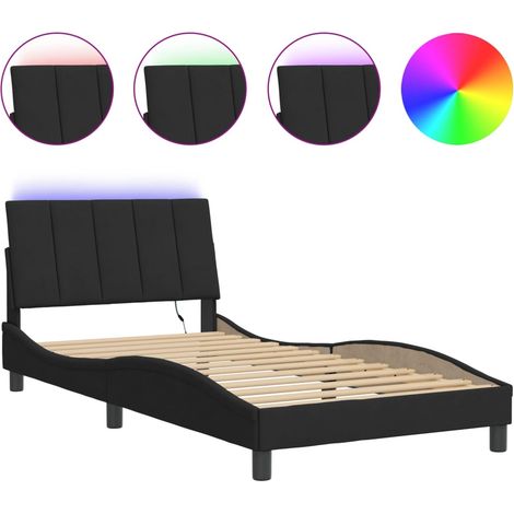 Maison Exclusive - Giroletto con LED senza Materasso Hanko Nero 100x200 cm in Velluto
