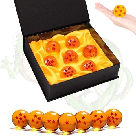 Boules Dragon à collectionner 7 pièces 1 à 7 étoiles, sphères cristal 4,3 cm, fêtes costumées anniversaires Noël (1/4)