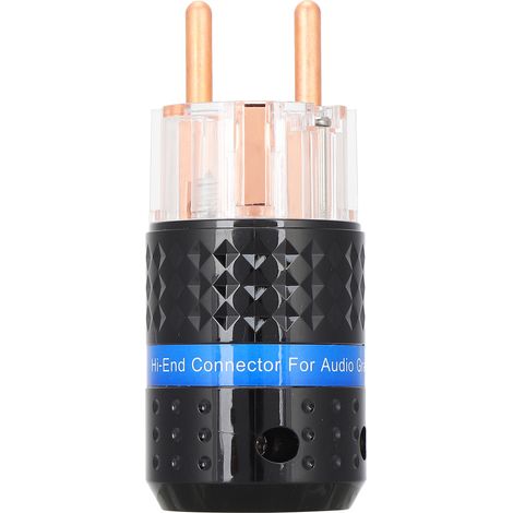 Fiche mâle Monosaudio E103/F103 transparente en cuivre pur, connecteur audio secteur 100-250V (1/5)