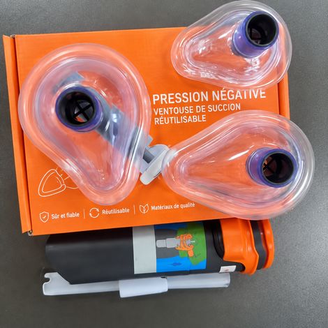 Dispositif d'urgence anti-étouffement domestique orange avec 3 masques orange réf 1812 820 g – Livraison gratuite