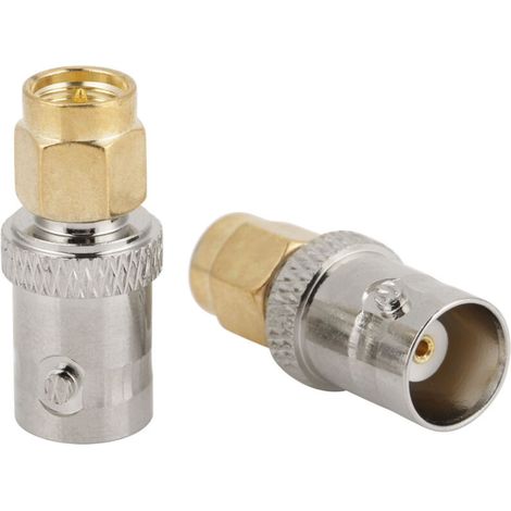 Connettore SMA RiToEasysports, adattatore convertitore HF da SMA a BNC maschio resistente, 2 pezzi per connessione antenna (1/5)