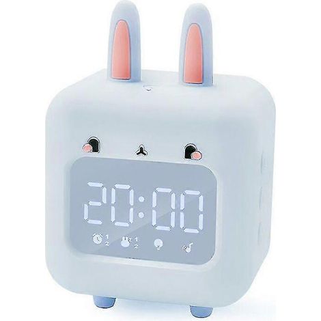Réveil intelligent lapin, petit réveil pour étudiants, réveil musical pour enfants avec veilleuse (Cisea) (1/5)