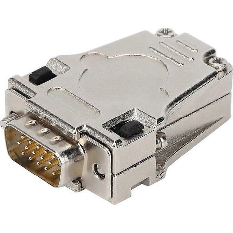 Connecteur série D-SUB, ignifugé, 15 broches, avec boîtier métallique, DB15P M-180 (1/4)