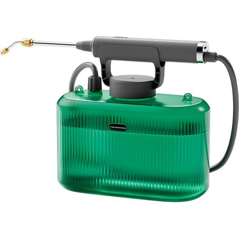 Pulvérisateur de jardin électrique sans fil de 5 L (1,32 gallons) avec poignée rechargeable USB, lance télescopique, 2 buses de pulvérisation et bandoulière réglable. (1/5)
