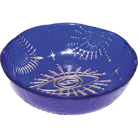 Coupelle de Présentation en Verre Bleu pour Apéritif, Dessert et Condiment 10 x 10 x 2 cm - PANGIVO (1/4)