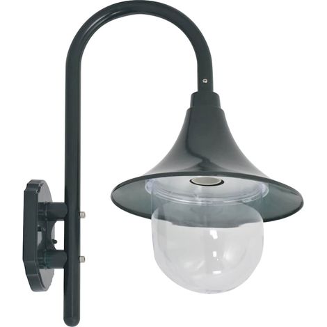 vidaXL Garden Wall Lamp E27 42 cm Aluminium Dark Green