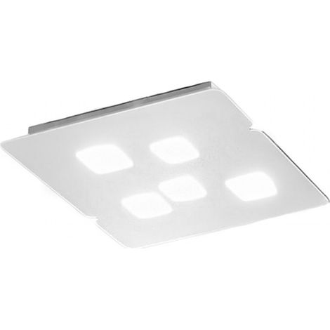 Plafonnier Giselle P/M 5Xgx53 Max 5X8W En Aluminium Blanc, Design Moderne Double Émission 120° Pour Intérieur - Gealuce (1/5)
