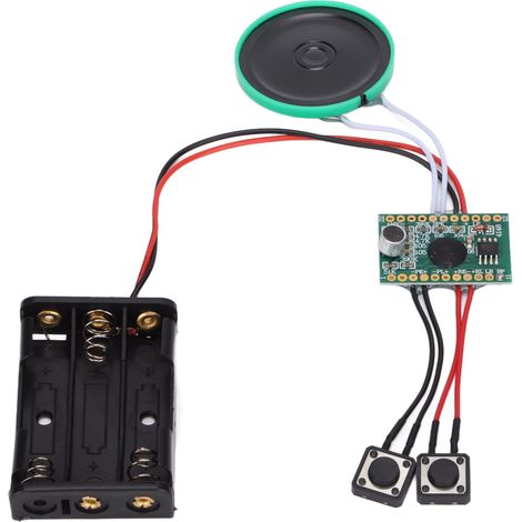 Module sonore de 4 minutes avec bouton de contrôle, puce audio enregistrable pour la création de cartes audio et de coffrets cadeaux de Noël.