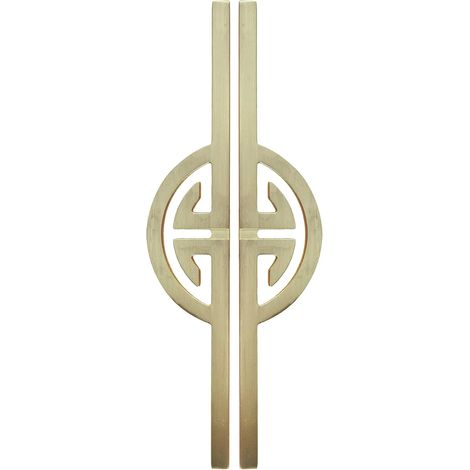 Set of 2 brushed gold drawer handles, half-moon handles, zinc alloy mortise handles for drawers, suitable for kitchen furniture, cupboards and wardrobes (1/5)