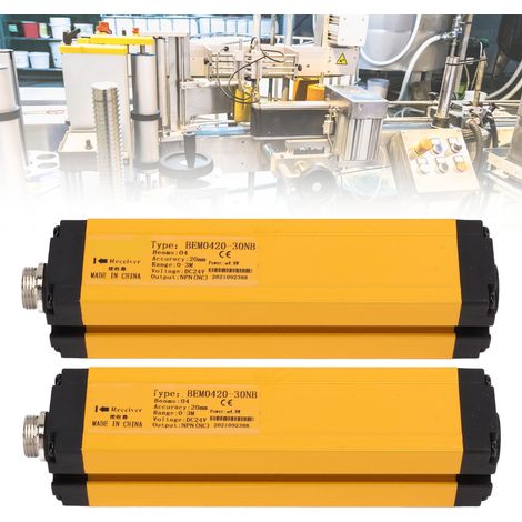 Barrière immatérielle de protection BERM/BEM0420-30NB pour presses à poinçonner : capteur à faisceau infrarouge avec espacement de faisceau de 20 mm (1/5)