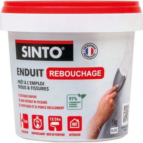 SINTO - Enduit de rebouchage intérieur pâte prêt à l'emploi 1kg