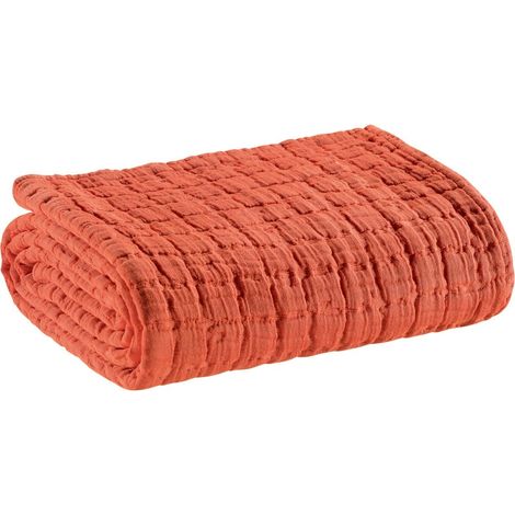 Couvre-lit en Coton Lavé 180 x 260 cm - Jeté de Lit Doux et Protecteur - PANGIVO (1/2)