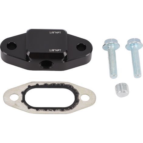 LS-Motorölkühler-Bypass-Abdeckung, Aluminiumlegierung, kompatibel mit Gen III und IV 4,8L, 5,3L, 5,7L, 6,0L und 6,2L Motoren, mit 2 NPT-Anschlüssen (1/5)