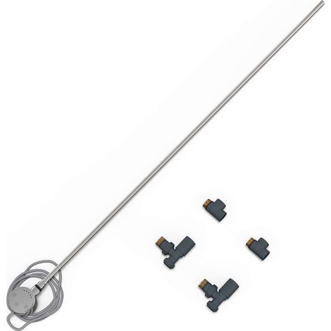 Talus - Dual Fuel Towel Rail Kit 1000w Touch Thermostatic Anthracite (1/2)