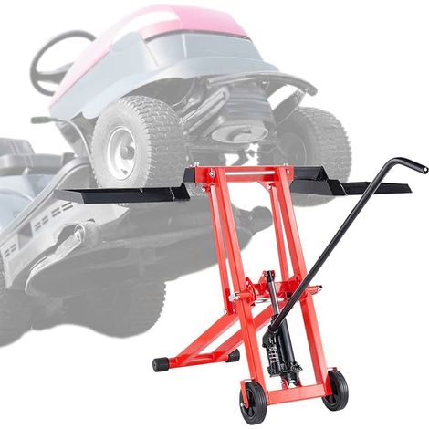Mw Tools – Cric lève tondeuse 225 kg – Hauteur de levage 600 mm – Pompe hydraulique pour entretien tondeuses – HBG225 (1/4)
