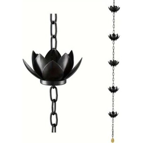 Chaînes de pluie pour gouttières, remplacement de gouttières, déflecteurs de gouttières, décoration extérieure (1/4)