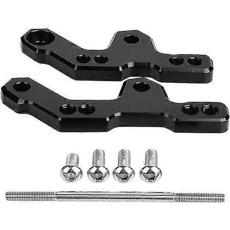 Motorrad-Fußrasten aus CNC-gefrästem Aluminium, schwarz / universell für Kawasaki Ninja 250, 300, ZX300R, Z250, Z300 – Schwarz (1/5)