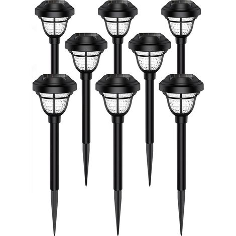 Lot de 8 lampes solaires d'extérieur avec abat-jour (1/5)