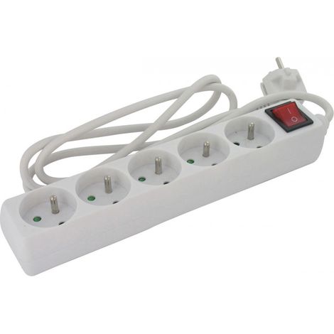 Mehrfachsteckdose Standard 3g 1mm² mit Schalter 5 x 2p+t 1,50
