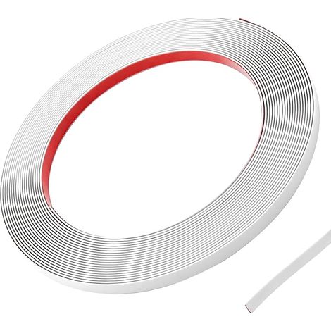 Moulures décoratives autocollantes de blanches, largeur : en PVC flexible, protection des bords pour mur, sol, carrelage d'armoire (1/5)