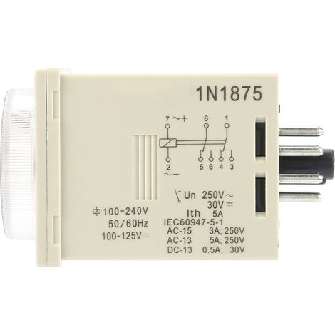 H3CRA8 Zeitverzögerungsrelais 1.2S300H Drehknopf-Zeitrelais 8-polig AC220V (1/5)