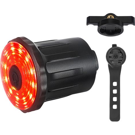 Phare Arrière Vélo Intelligent Rechargeable Auto Allumage/Extinction, Lumière Ultra-Bright IPX6 Étanche avec Détection de Freinage pour Sécurité Cyclisme (1/5)