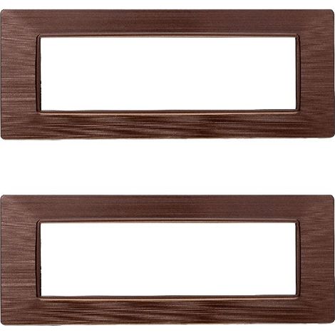 gloca Placche Plastica Satinata Compatibili Plana (2 Pezzi Bronzo, 6 Posti) (1/4)