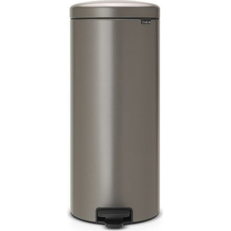 poubelle à pédale 30 l platinium - new icon - brabantia