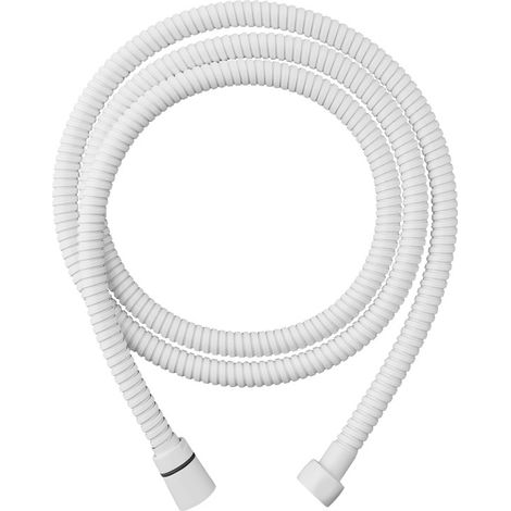 Flexible de douche inox NÉO 1,80 m – Anti-torsion – Connexion universelle F 1/2 – Certification ACS – Blanc Ø 14 mm (1/3)