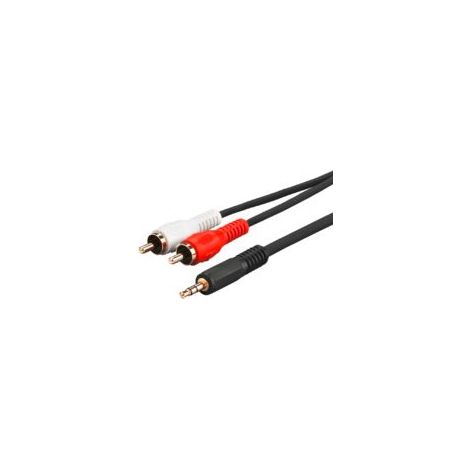 Cable adaptador de audio MicroConnect, minijack de 3,5 mm (1/2)