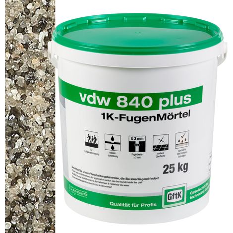 vdw 840 plus 1K-Fugenmörtel 25kg Steingrau