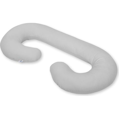 Almohada de embarazo tipo C, funda extraíble, para lactancia, color gris (1/4)