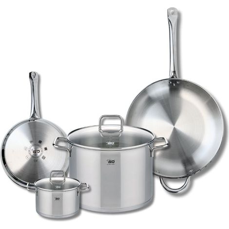 Ensemble de 2 Poêles de cuisson 24 et 32 cm et 2 faitouts 14 et 26 cm Elo Profi Citrin (1/5)