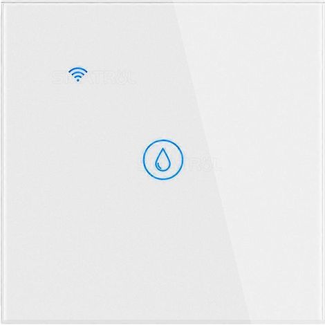 Interrupteur tactile intelligent WiFi 40 A pour chauffe-eau Tuya Smart Life, minuterie, commande vocale, panneau en verre, panneau mural, blanc (1/5)