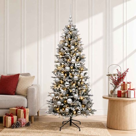 vidaXL Árbol de Navidad artificial con bolas 150 cm 150 LED (1/5)