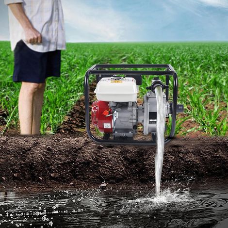 4-Takt Benzin-Wasserpumpe 6,5 PS Bewässerungspumpe 210cc Motor Abwasserpumpe Gartenpumpe 4,8 kW (1/5)
