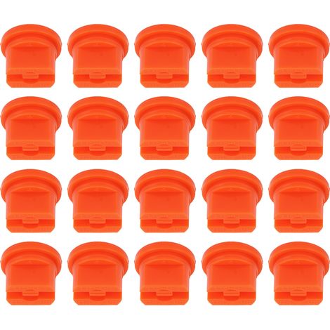 20 pièces Buses à Jet Plat Haute Pression pour Pulvérisateur Agricole, Plastique Orange pour Drone et Protection des Cultures (1/5)