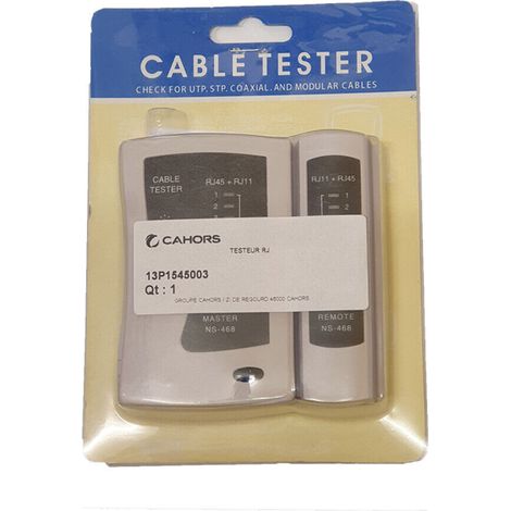 CAHORS TESTEUR DE CABLAGE RESEAU RJ-45 RJ-11 568A / 568B NS-468 (1/3)