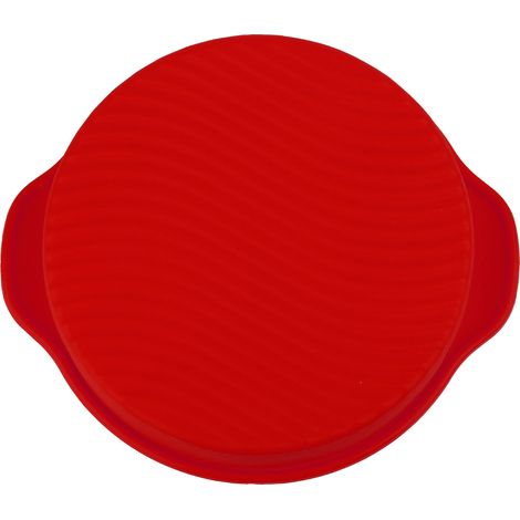 Moule à gâteau rond en silicone 3D de 29 cm (rouge) (1/5)