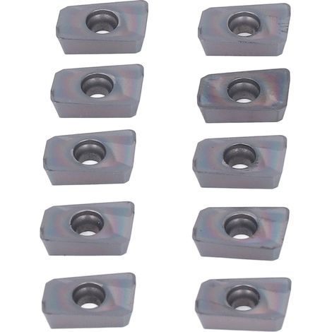 10 plaquettes de tournage en carbure revêtues pour tour CNC, porte-outil de fraisage pour métaux (1/5)