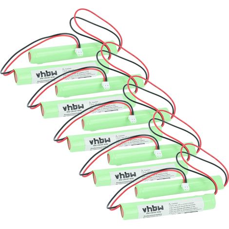 vhbw 5x batería compatible con BAES OVA 38459 vía de evacuación (800 mAh, 4,8 V, NiCd)
