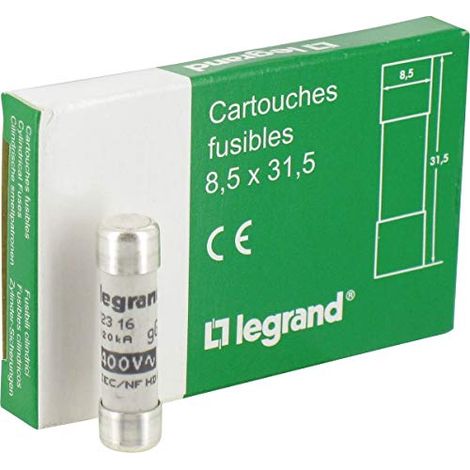 Legrand 013310 Fusibile a cilindro 10 A 500 V/AC 1 pz.
