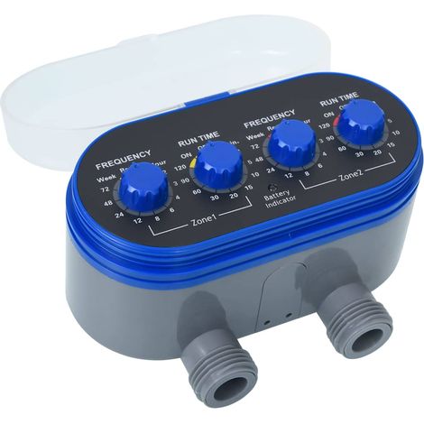 Timer per Irrigazione Doppia Uscita con Valvole a Sfera vidaXL (1/5)