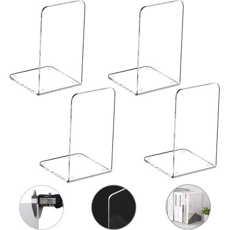 Paar Acryl-Buchstützen, Dekoration für Schlafzimmer, Bücherregal, Büro, Schule, Schreibwaren, Geschenk (1/5)