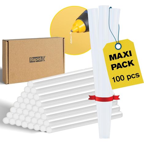Bâtons de colle Universelle Transparente - Ø7 x 100mm - 100pcs (1/5)