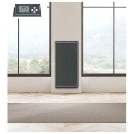 Carrera – Panneau rayonnant vertical LCD 2000W en aluminium – Efficacité thermique – Support mural H – Pour espaces confinés