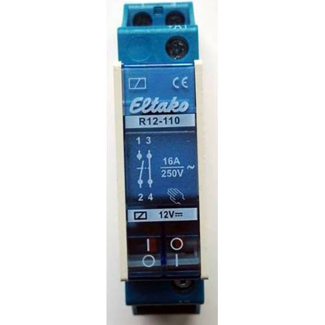 Eltako R12-110-12V DC Relais de commutation Tension nominale: 12 V Courant de commutation (max.): 8